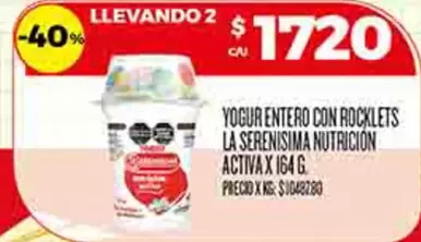 Rocklets - YOGUR ENTERO CON ROCKLETS