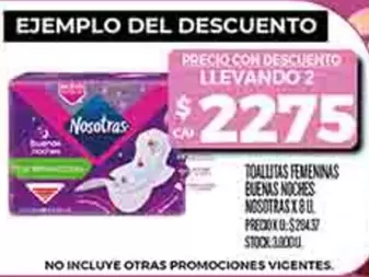 Nosotras - TOALLITAS FEMENINAS BUENAS NOCHES