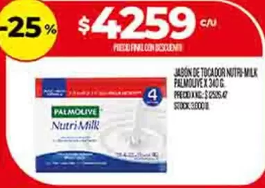 Palmolive - JABON DE TOCADOR NUTRI-MILK