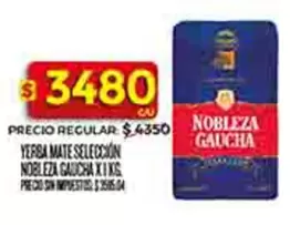 Nobleza Gaucha - YERBA MATE SELECCION NOBLEZA GAUCHA X 1 KG