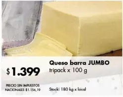 Jumbo - Queso barra JUMBO
