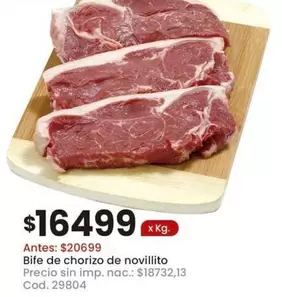 Bife de chorizo de novillito