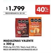 Valente - MADALENAS