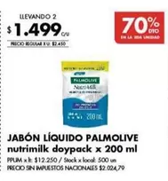 Palmolive - JABÓN LÍQUIDO nutrimilk doypack