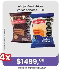 Alfajor Genio triple