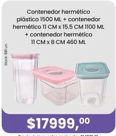 X$ - Contenedor hermético plástico