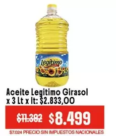 Legítimo - Aceite Girasol