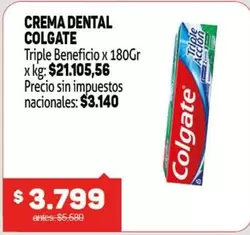 Colgate - Triple Beneficio x 180Gr