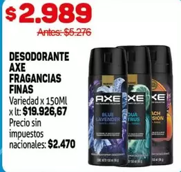 Axe - DESODORANTE FRAGANCIAS FINAS