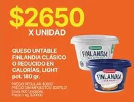 Finlandia - QUESO UNTABLE CLÁSICO O REDUCIDO EN CALORÍAS, LIGHT