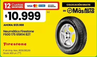 Firestone - F600 175 65R14 82T