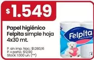 Felpita - Papel higiénico