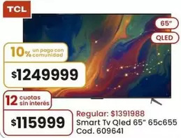 TCL - Smart Tv Qled 65" 65c655