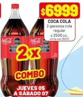 Coca cola - 2 gaseosa cola regular