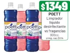 Poett - Limpiador líquido desinfectante vs fragancias