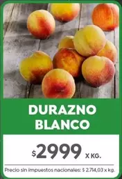 X$ - DURAZNO BLANCO