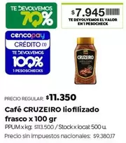 X$ - Café liofilizado