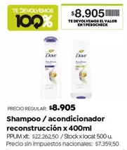 Dove - Shampoo / acondicionador reconstrucción