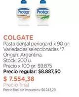 Colgate - Pasta dental periogard x 90 gr.