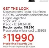 Look - Sérum corporal ácido hialurónico