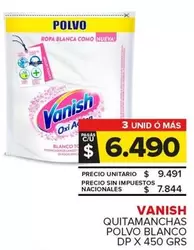 Vanish - QUITAMANCHAS POLVO BLANCO DP X 450 GRS