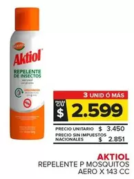 Aktiol - REPELENTE P MOSQUITOS AERO X 143 CC
