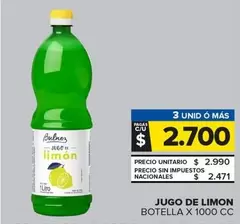 X$ - JUGO DE LIMON