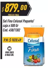 Celusal - Sal Fina Paquete/ caja x 500 Gr