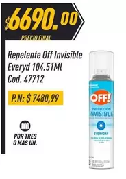 Off - Invisible Everyd 104.51ML Cod. 47712