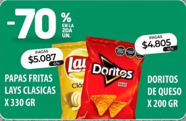Doritos - PAPAS FRITAS LAYS CLASICAS, DORITOS DE QUESO