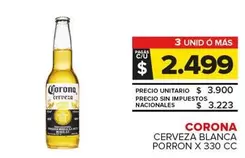 Corona - CERVEZA BLANCA PORRON X 330 CC
