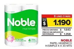 Noble - PAPEL HIGIENICO