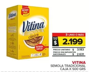 Vitina - SEMOLA TRADICIONAL CAJA