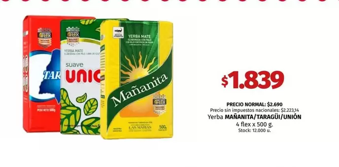 Flex - MAÑANITA/TARAGÜI/UNIÓN