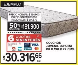 X$ - COLCHÓN JUVENIL ESPUMA