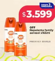 Off - Repelente family aerosol x165ml