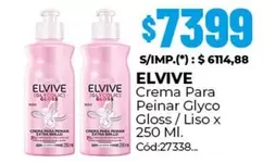 Elvive - Crema Para Peinar Glyco Gloss / Liso X