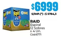 Raid - Espiral 12 Sobres x 4 Un. Cód:6771