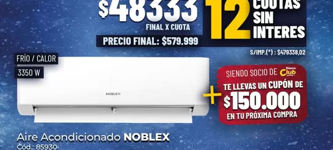 Noblex - Aire Acondicionado 85930