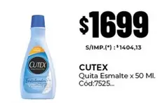 Cutex - Quita Esmalte x 50 MI. Cód:7525