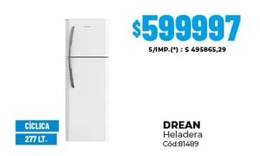 Drean - Heladera Cód:81489