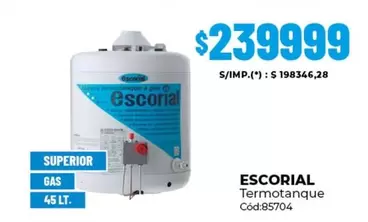 Escorial - Termotanque Cod:85704