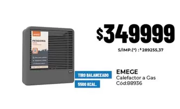 Patagonia - Calefactor a Gas Cód:88936