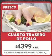 X$ - CUARTO TRASERO DE POLLO
