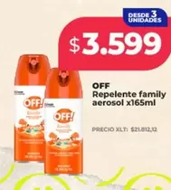 Off - Repelente family aerosol x165ml