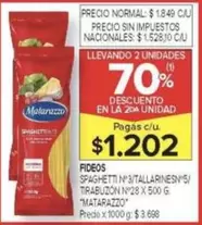 Matarazzo - SPAGHETTI Nº3/TALLARINESN'S/ TIRABUZÓN N°28 X 500 G