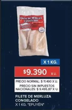 X$ - FILETE DE MERLUZA CONGELADO