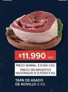 X$ - TAPA DE ASADO DE NOVILLO