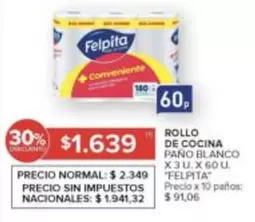 Felpita - ROLLO DE COCINA PANO BLANCO