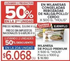 X$ - MILANESAS CONGELADAS REBOZADAS DE NALGA/POLLO/CERDO